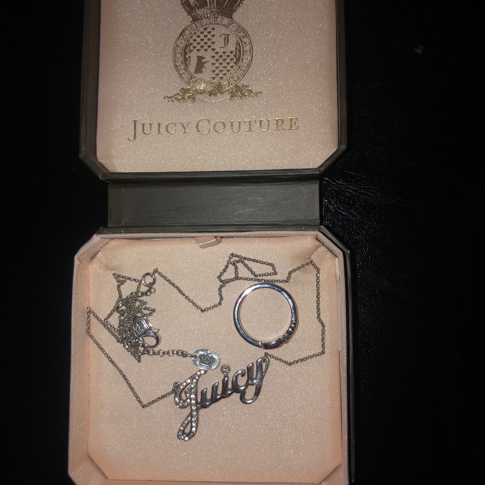 Juicy couture necklace and ring